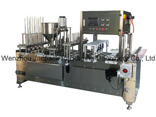 satın al PLC Kontrollü Döner Yoğurt Kupası Doldurma Doldurma Makinesi 4000pcs/h Kapasite 0-85°C Temp online manufacture