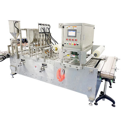 Hızlı yemek tepsisi doldurma makinesi 50-250ml hacim için mühürleme ekipmanları