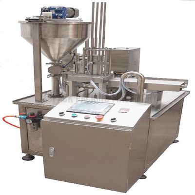 50-500ml Rotary Cup Filling Sealing Machine Özelleştirilebilir meyve suyu bardağı mühürleme makinesi