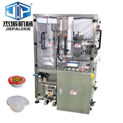 Densite / viskoz sıvılar için hassaslıklı döner bardak doldurma mühürleme makinesi