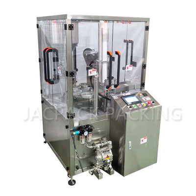 Yüksek hassasiyetli döner bardak doldurma mühürleme makinesi 20-100ml Kapasite 220V güç kaynağı