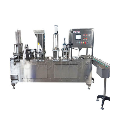 Yüksek ölçümlü bardak doldurma mühürleme makinesi 50HZ yulaf bardağı için özelleştirilmiş mühürleme çözümleri